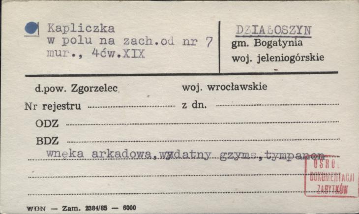 kapliczka w polu na zach. od nr 7, skan 1