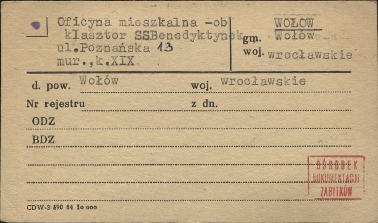 oficyna mieszkalna, ob. klasztor sióstr benedyktynek, skan 1