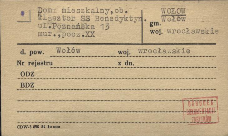 dom mieszkalny, ob. klasztor sióstr benedyktynek, skan 1