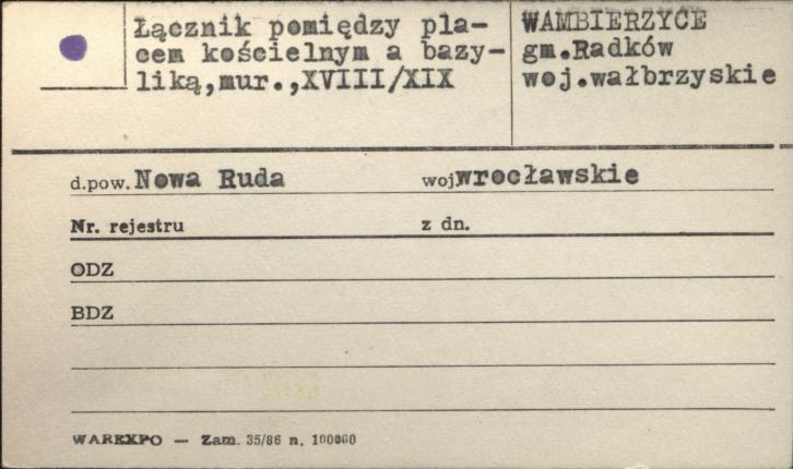 łącznik pomiędzy placem kościelnym a bazyliką, skan 1