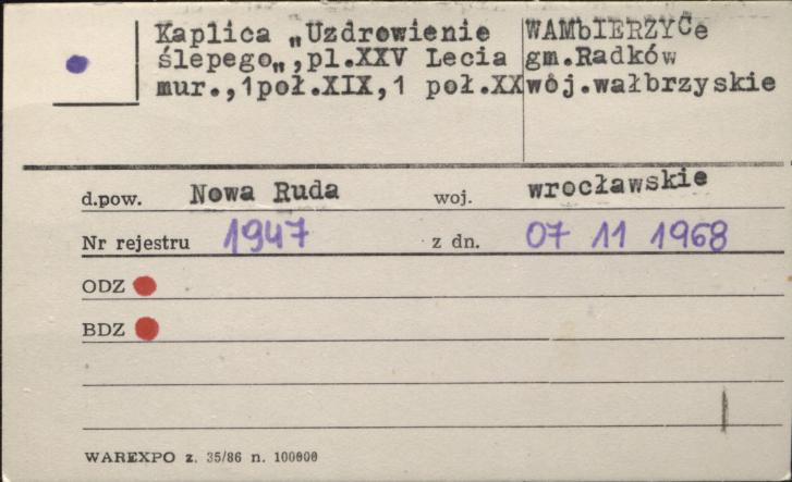 Kaplica Uzdrowienie ślepego, skan 1
