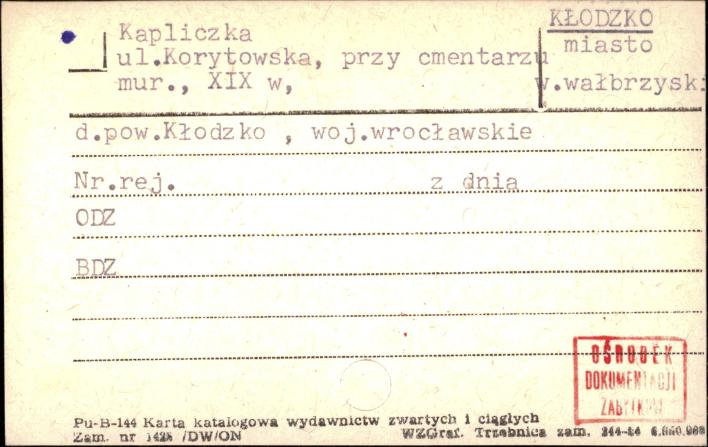 kapliczka, przy cmentarzu, skan 1