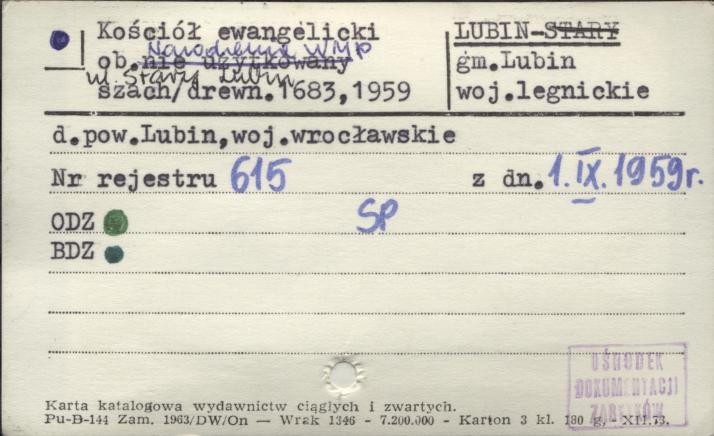 kościół ewangelicki, ob. kościół Narodzenia Najświętszej Maryi Panny, skan 1