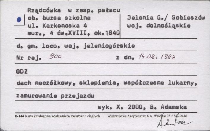 rządcówka w zesp. pałacu, ob. bursa szkolna, skan 1