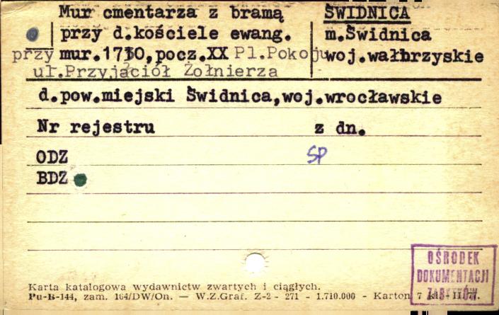 mur cmentarza z bramą przy d. kościele ewang., skan 1