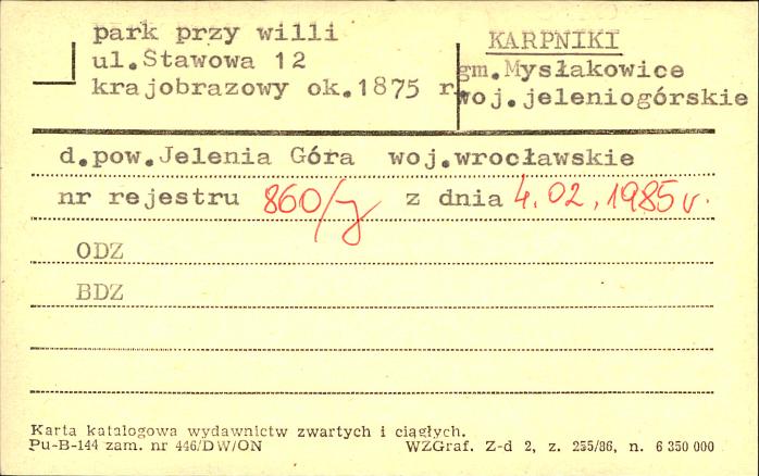 park przy willi krajobrazowy, skan 1
