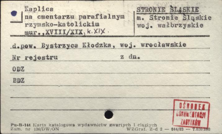 kaplica na cmentarzu parafialnym rzymsko - katolickim, skan 1