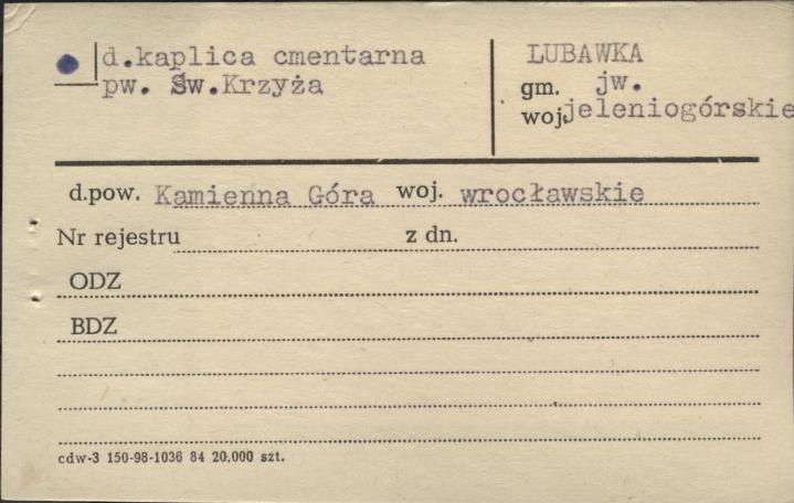 kaplica cmentarna pw. św. Krzyża, ob. kościół pw. św. Anny, skan 3