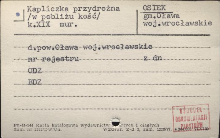 kapliczka przydrożna, skan 1