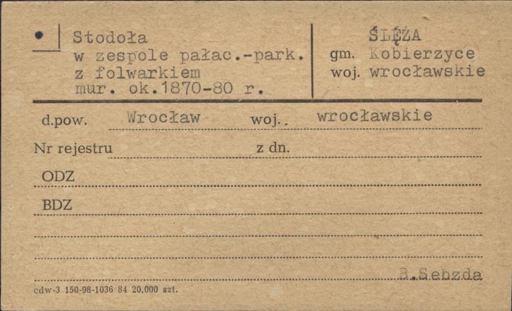 stodoła w zespole pałacowo-parkowym z folwarkiem, skan 1