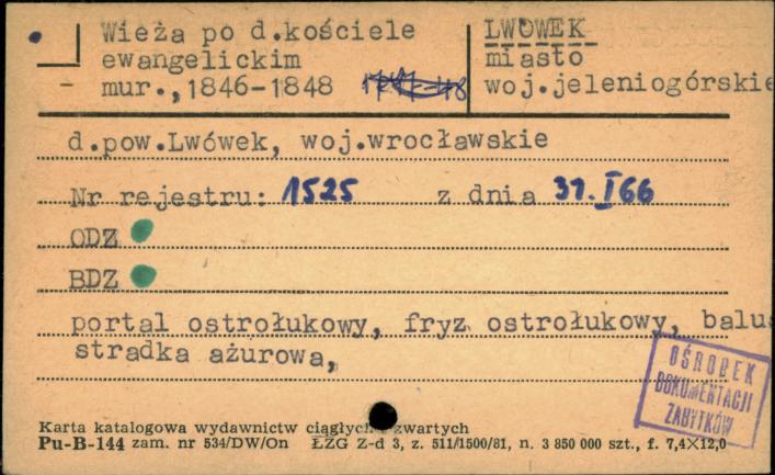 wieża po d. kościele ewangelickim, skan 1