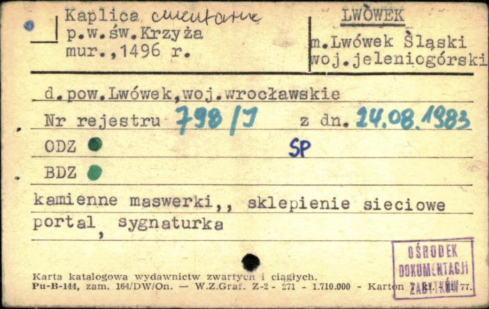 kaplica cmentarna pw. św. Krzyża, skan 1