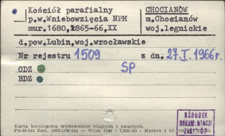 kościół par. pw. Wniebowzięcia Najświętszej Maryi Panny, skan 1