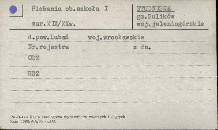 plebania ob. szkoła I, skan 1
