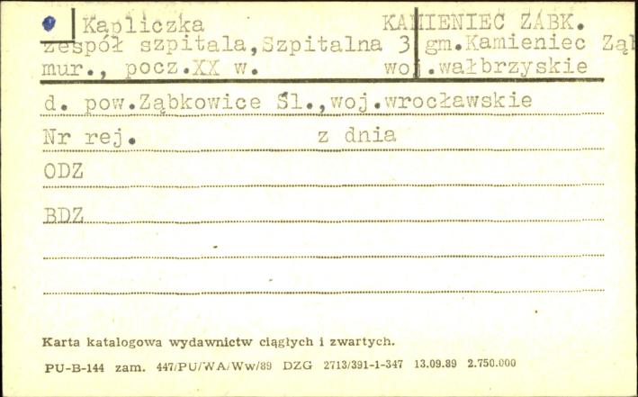 kapliczka, zespół szpitala, skan 1