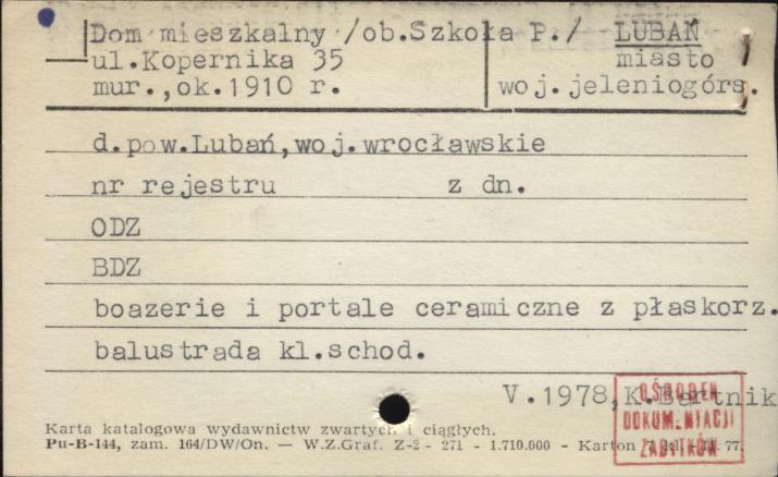 dom mieszkalny (ob. szkoła p.), skan 1