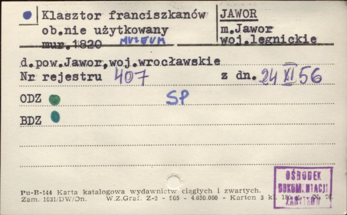 klasztor franciszkanów, ob. muzeum, skan 1
