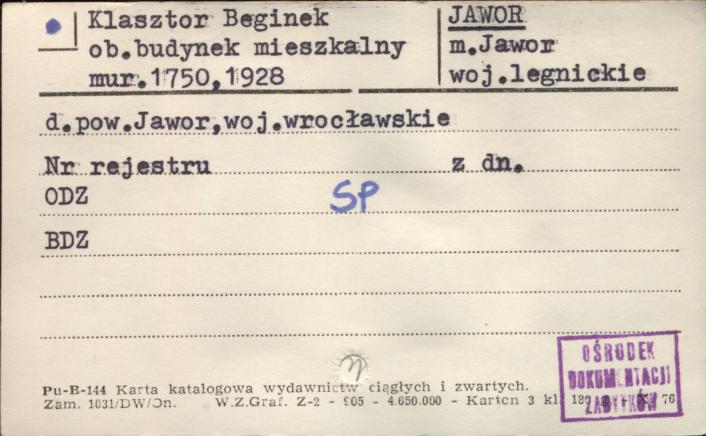 klasztor beginek, ob. budynek mieszkalny, skan 1