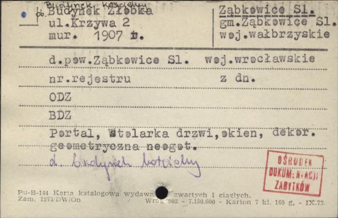 budynek kościelny, ob. budynek żłobka, skan 1