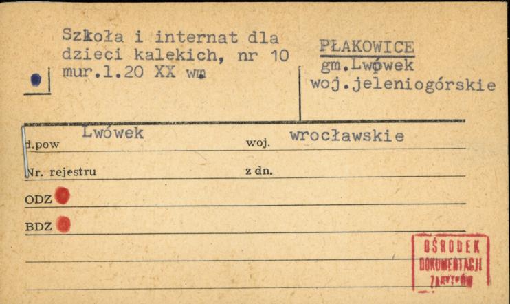 szkoła i internat dla dzieci kalekich, skan 1