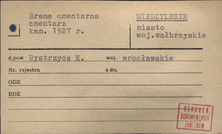 brama cmentarna cmentarza, skan 1