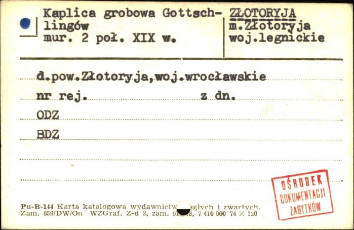 kaplica grobowa Gottschlingów, skan 1