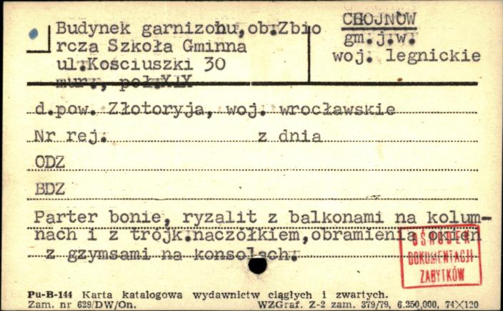 budynek garnizonu, ob. zbiorcza szkoła gminna, skan 1