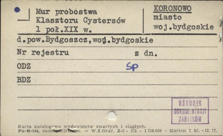 mur probostwa klasztoru cystersów, skan 1