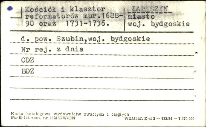 kościół i klasztor reformatów, skan 1