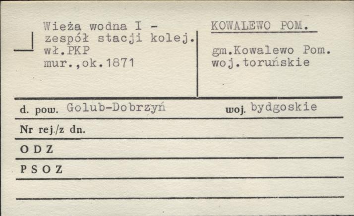 wieża wodna I - zespół stacji kolejowej, skan 1