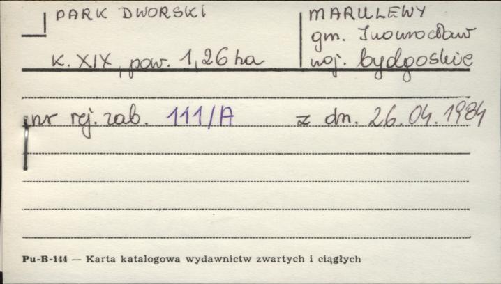 park dworski, skan 1