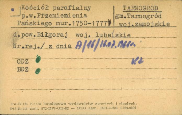 kościół par. pw. Przemienienia Pańskiego, skan 1