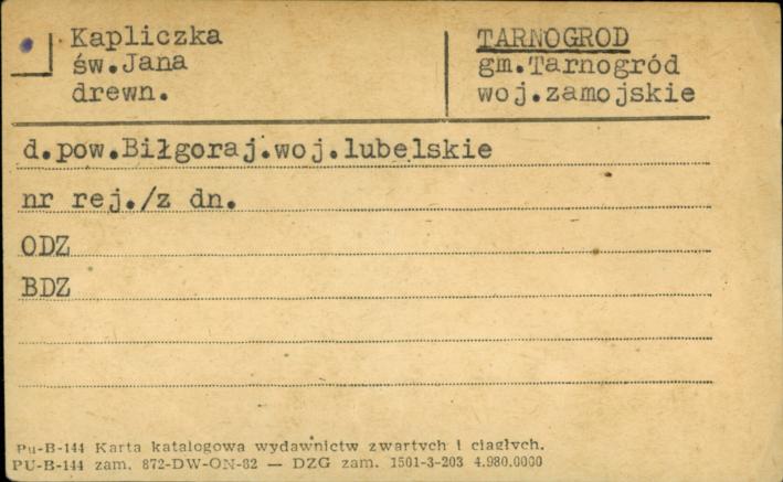 kapliczka św. Jana, skan 1