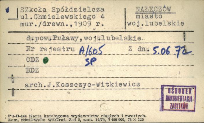 szkoła Spółdzielcza, skan 1