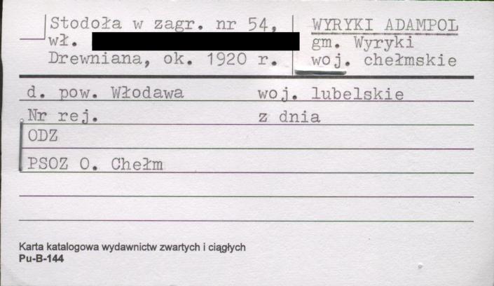 stodoła w zagrodzie, skan 1