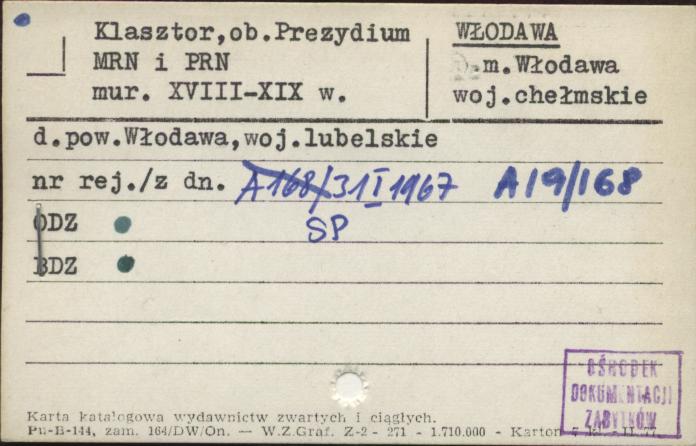 klasztor paulinów, ob. Prezydium MRN i PRN, skan 1