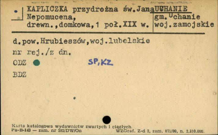 kapliczka przydrożna św. Jana Nepomucena, skan 1