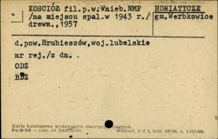 kościół fil. pw. Wniebowzięcia Najświętszej Maryi Panny, skan 1