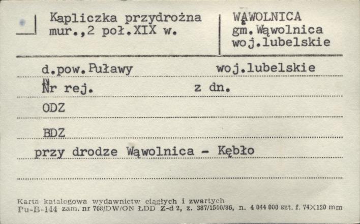 kapliczka przydrożna, skan 1