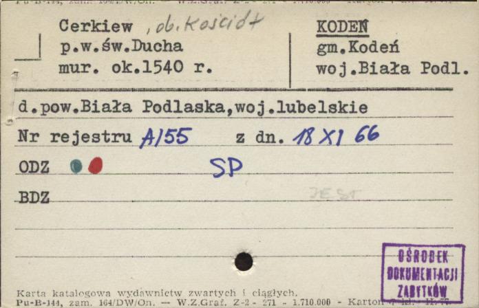 cerkiew, ob. kościół pw. Ducha Świętego, skan 1
