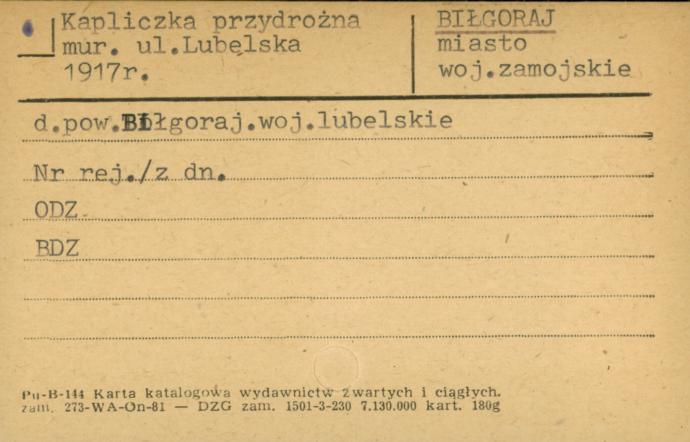 kapliczka przydrożna, skan 1