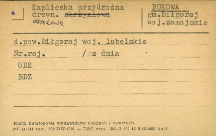 kapliczka przydrożna domkowa, skan 1