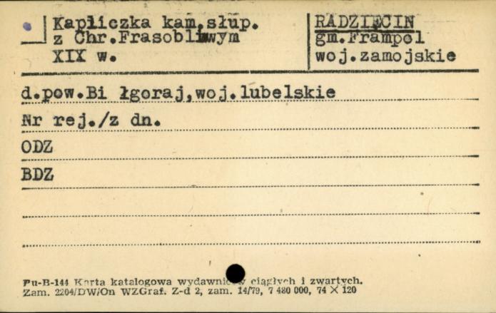 kapliczka Chrystusa Frasobliwego - słupowa, skan 1