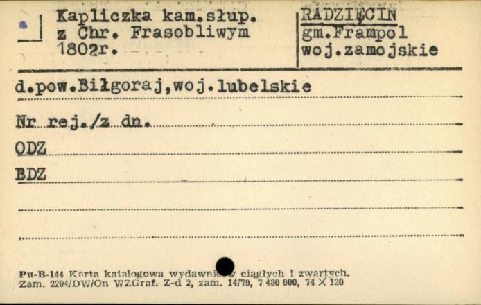 kapliczka Chrystusa Frasobliwego - słupowa, skan 1