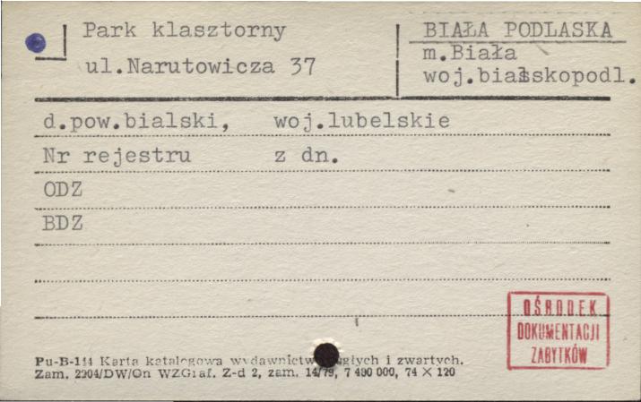 park klasztorny, skan 1