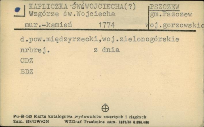 kapliczka św. Wojciecha, skan 1