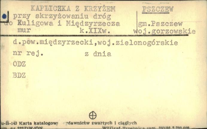 kapliczka z krzyżem, skan 1