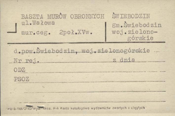 baszta murów obronnych, skan 1