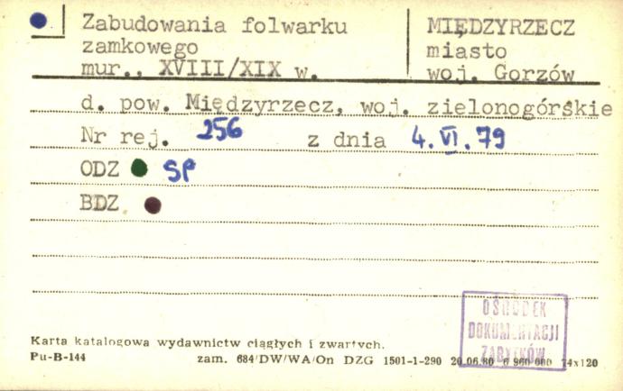 zabudowania folwarku zamkowego, skan 1