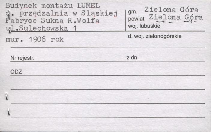 budynek montażu lumel, d. przędzalnia w śląskiej fabryce sukna, skan 1